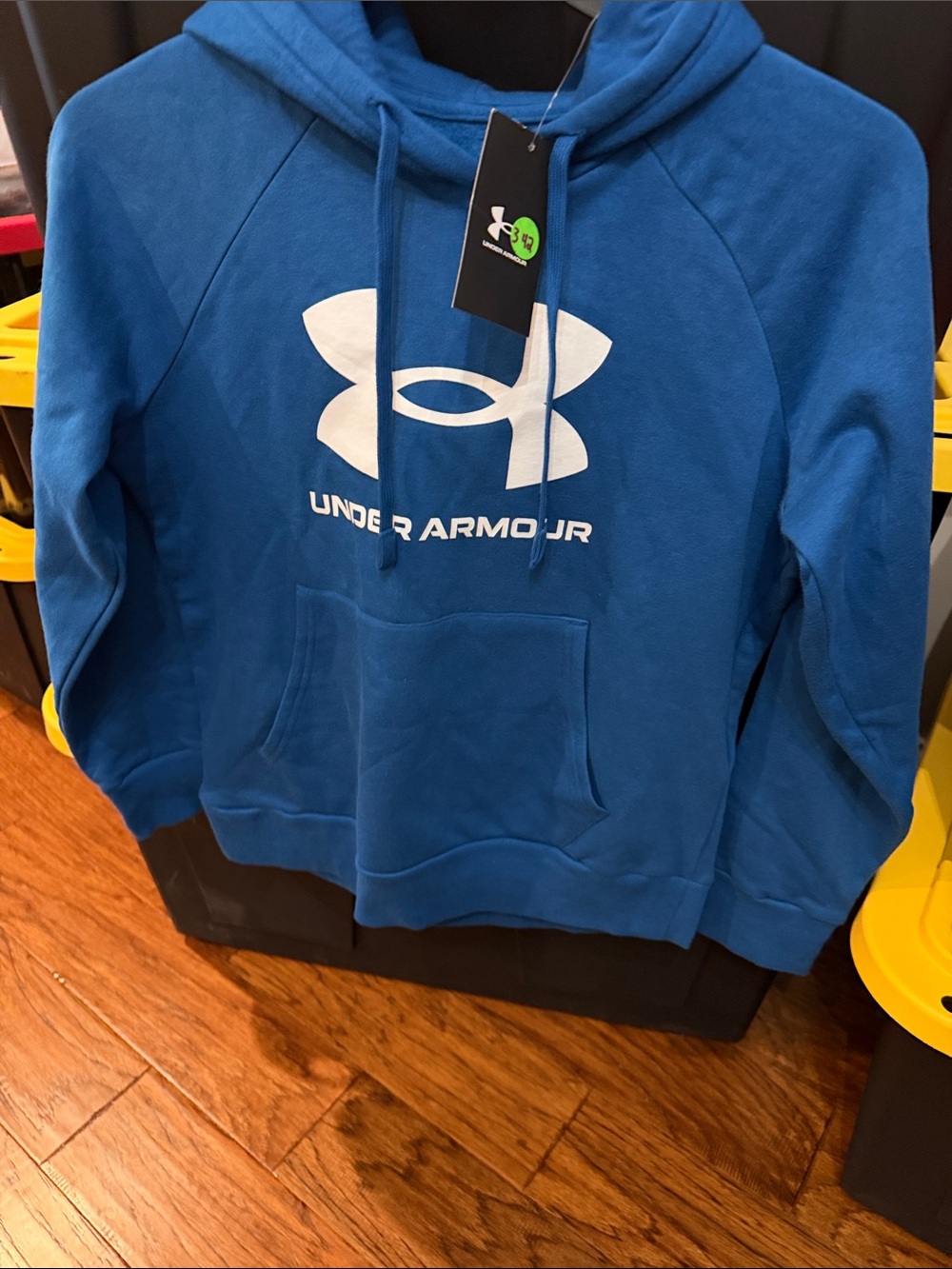 Under Armour Royal Blue Pullover Hoodie with White Logo